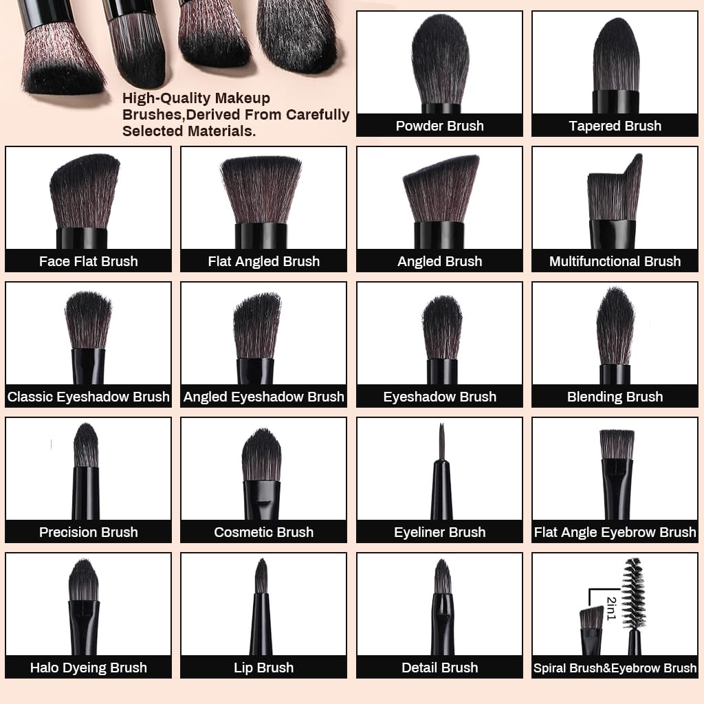 MAYCREATE Makeup Brush Set 18pcs Premium Synthetic Makeup Brushes Set Makeup Tools Full Set Makeup Brush for Beginners Makeup Artists Makeup Brush Set MAYCREATE Makeup Brush Set 18pcs Premium Synthetic Makeup Brushes Set Makeup Tools Full Set Makeup Brush for Beginners Makeup Artists Makeup Brush Set
